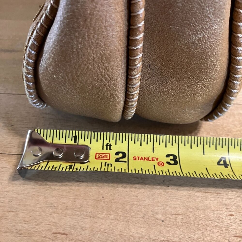 Jamin Pueche Womens Designer Leather Keylock Shoulder Bag Sz Medium Brown SP EXC - Picture 7 of 12